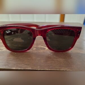 Ray-Ban Translucent Red Wayfarer-Style Sunglasses